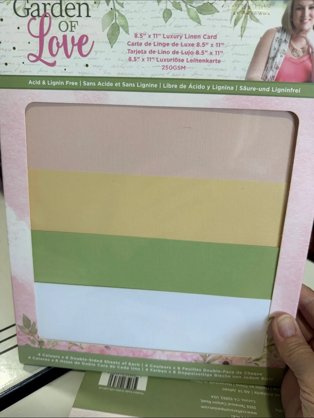 Crafters Companion Garden of Love Paper Pad, Glitter, Matt, Linen & Vellum Pads